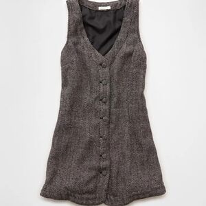 Elegant Gray Sleeveless Dress